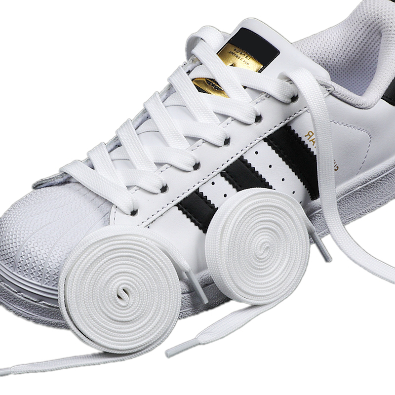 Adidas Shoes Superstar - 1 쌍 블랙 화이트 신발 끈