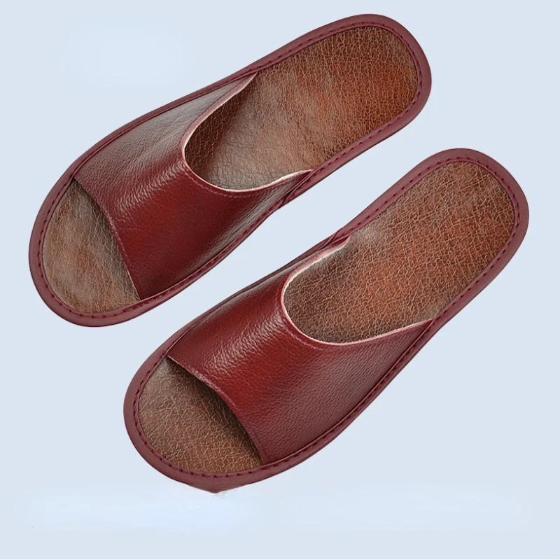Flip Flop Leather Men - XIHAHA 여름 패션 소 가죽 정품