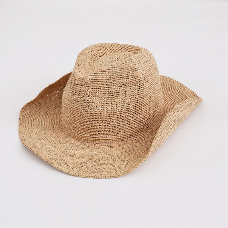 여성용 천연 라피아 빨대 모자, 폭 챙이 나들이 비치  - Bucket Hat Straw 리뷰 및 가격