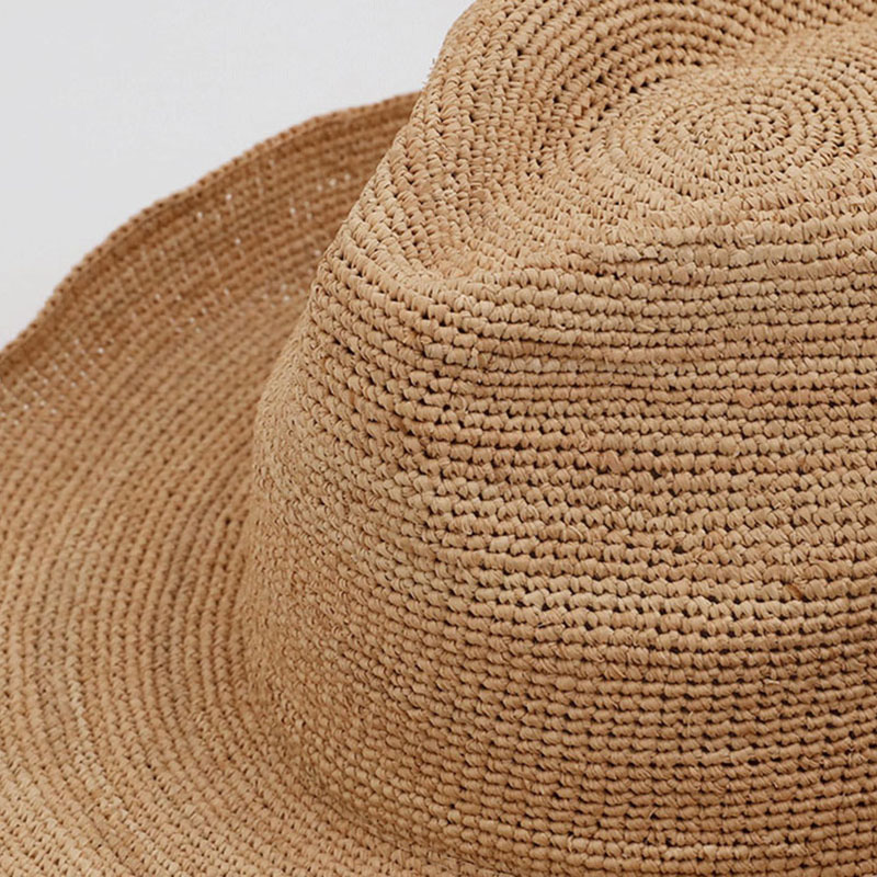 여성용 천연 라피아 빨대 모자, 폭 챙이 나들이 비치  - Bucket Hat Straw 리뷰 및 가격