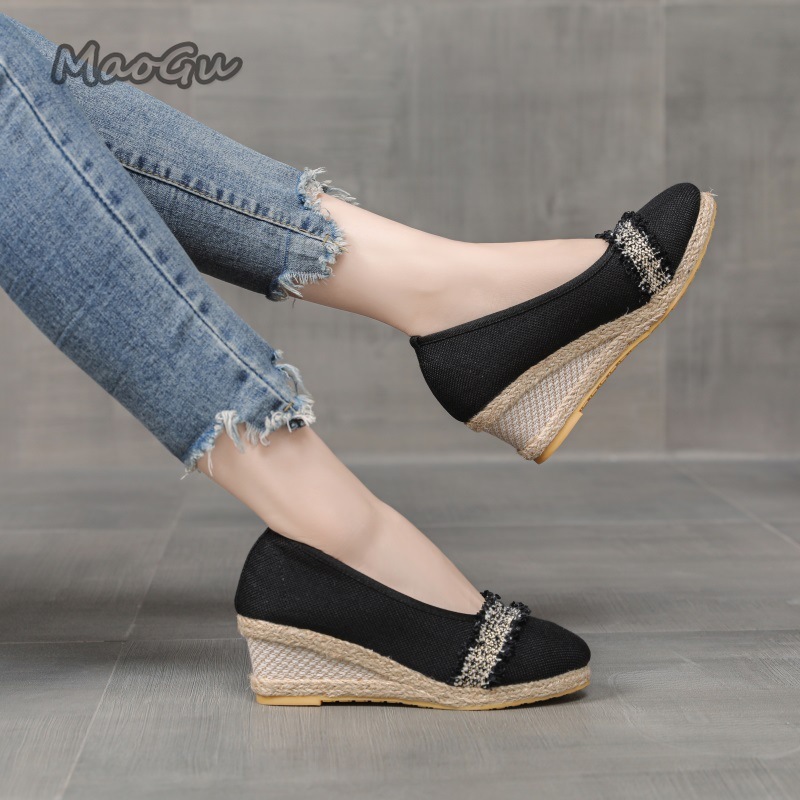 여성용 에스파드리유 웨지 슈즈 라운드 토 슬립온 캐주얼 - Espadrille Slip On 리뷰 및 가격