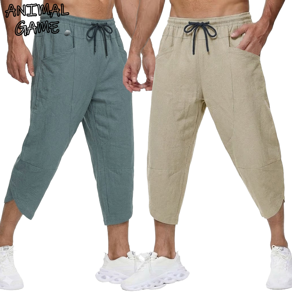 여름 남성용 리넨 캐주얼 짧은 바지 남성용 비치 체육관 - Short Linen Drawstring 리뷰 및 가격
