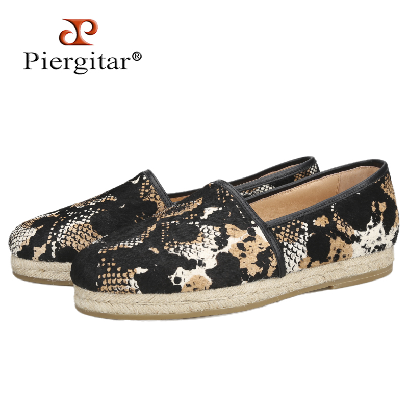 Piegitar 남성용 멀티 컬러 뱀 양각 말털, 클래 - Espadrille Slip On 리뷰 및 가격