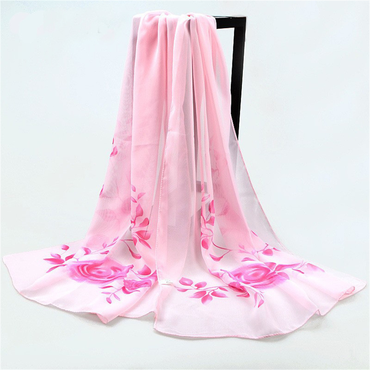 1pcs 쉬폰 스카프 간단한 우아한 꽃 인쇄 얇은 머리 - Beach Towel Large 리뷰 및 가격