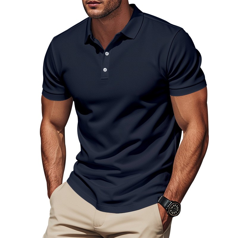 캐주얼 슬림핏 셔츠 반팔 화이트 버튼 프론트 셔츠 네이 - Polo Shirt Pique 리뷰 및 가격
