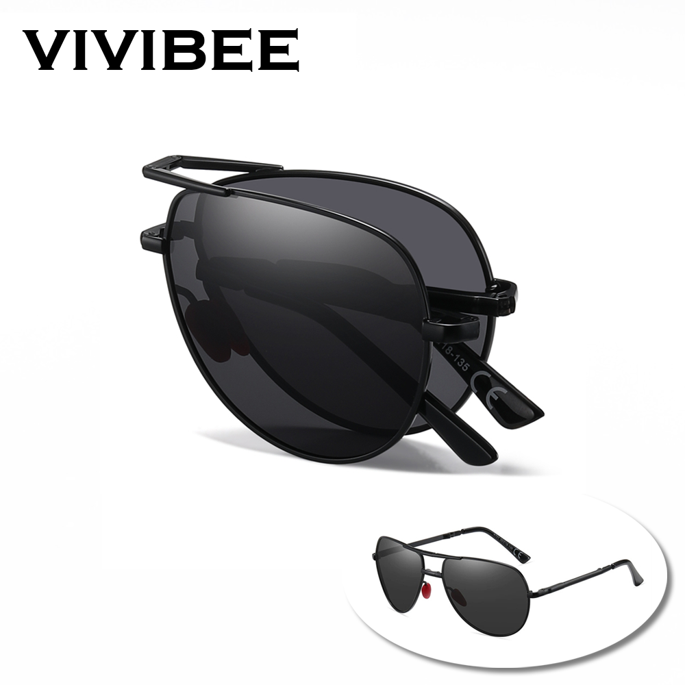 VIVIBEE 메탈 파일럿 블랙 폴딩 선글라스 편광 남 - Sunglasses Aviator Polarized 리뷰 및 가격