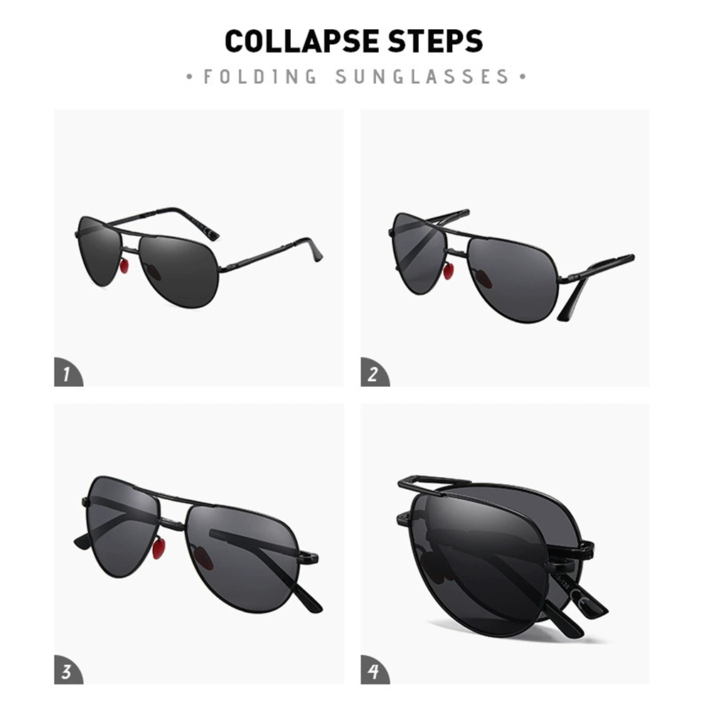 VIVIBEE 메탈 파일럿 블랙 폴딩 선글라스 편광 남 - Sunglasses Aviator Polarized 리뷰 및 가격