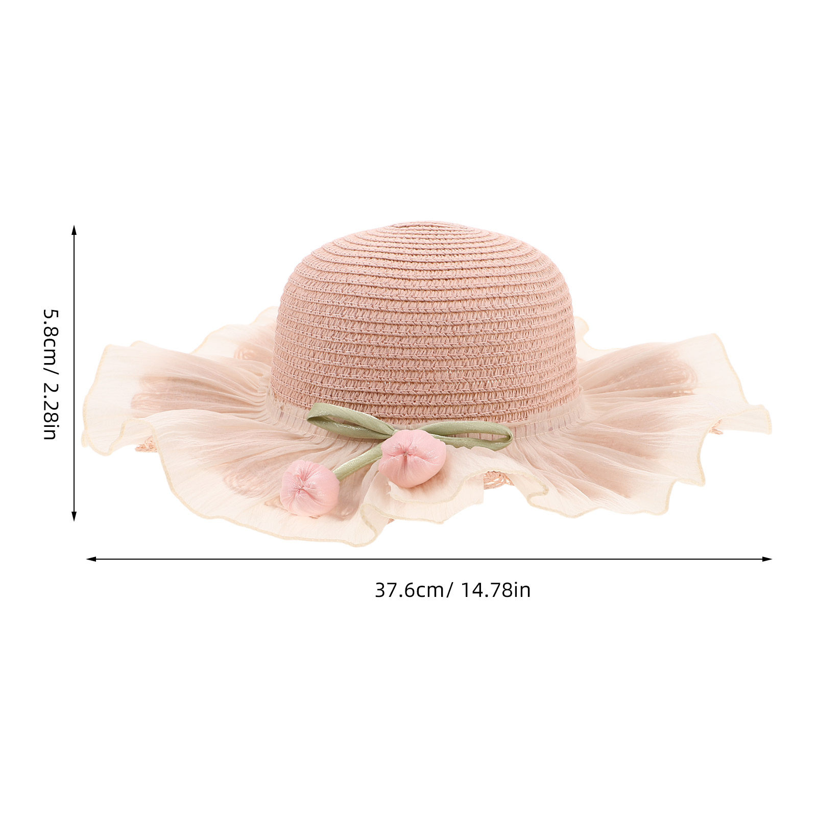 소녀 여름 밀짚 태양 모자 조절 가능한 스트랩 넓은 챙 - Bucket Hat Straw 리뷰 및 가격