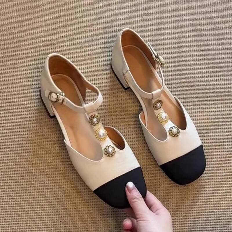 여성 스퀘어 토 힐 샌들 여름 신발 패션 신상 디자이너 - Casual Sandal Leather 리뷰 및 가격