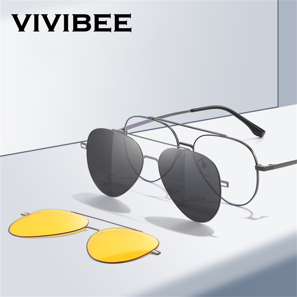VIVIBEE 항공 자기 편광 클립 선글라스 파일럿 남 - Sunglasses Aviator Polarized 리뷰 및 가격