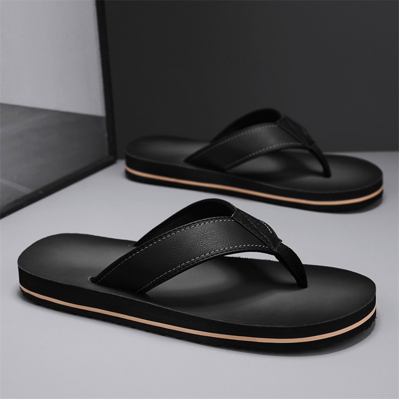 남성용 빈티지 워싱 인조 가죽 플립플랍, 스티치 스트랩 - Flip Flop Leather Men 리뷰 및 가격