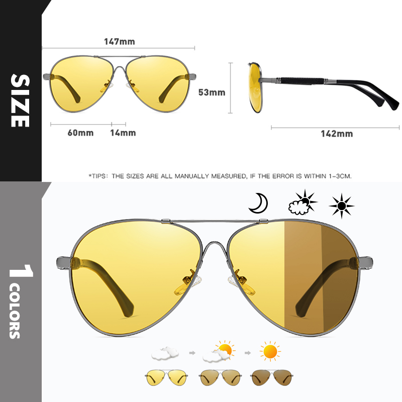 CoolPandas 항공 선글라스 남자 편광 된 광 변 - Sunglasses Aviator Polarized 리뷰 및 가격