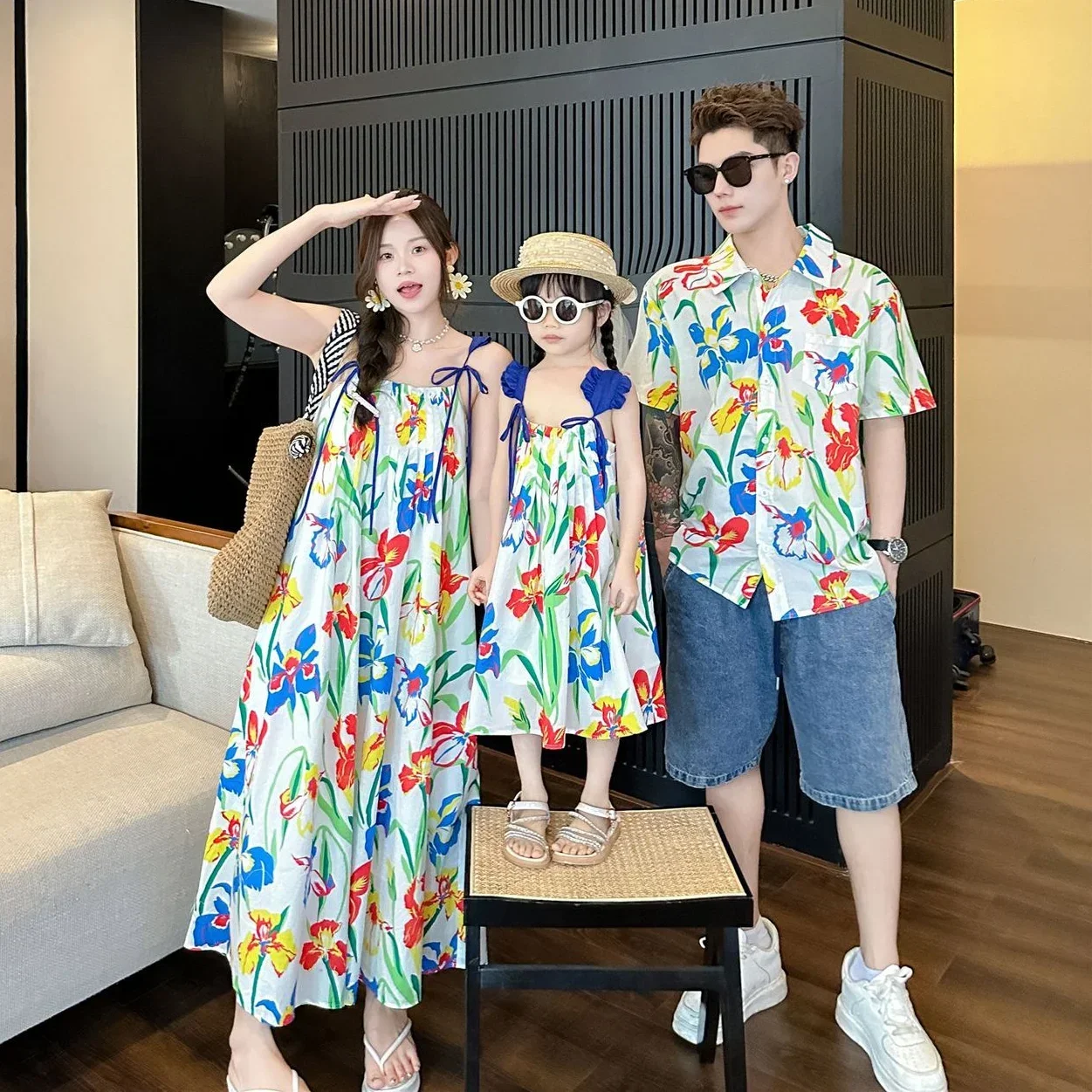 VacationClothes 한국 엄마와 딸 리조트 소 - Resort Shirt Floral 리뷰 및 가격
